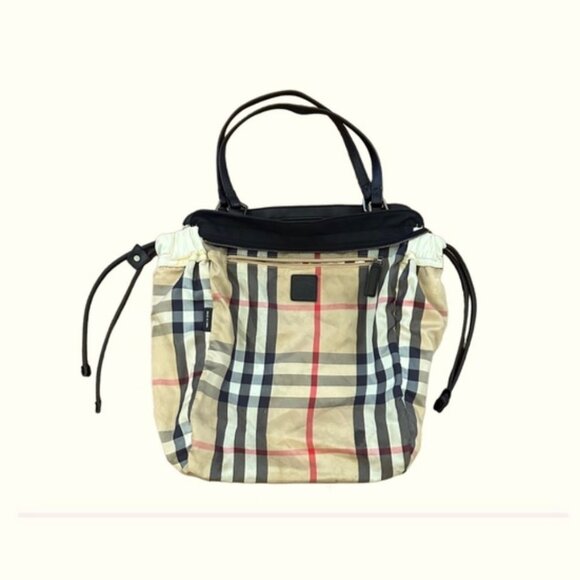 Burberry Nylon Tote Bag wth Check lining - Picture 4 of 9